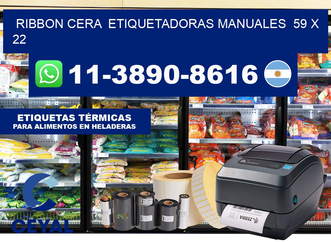 ribbon cera  Etiquetadoras Manuales  59 x 22