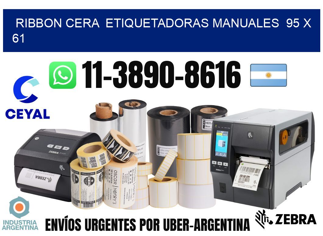 ribbon cera  Etiquetadoras Manuales  95 x 61
