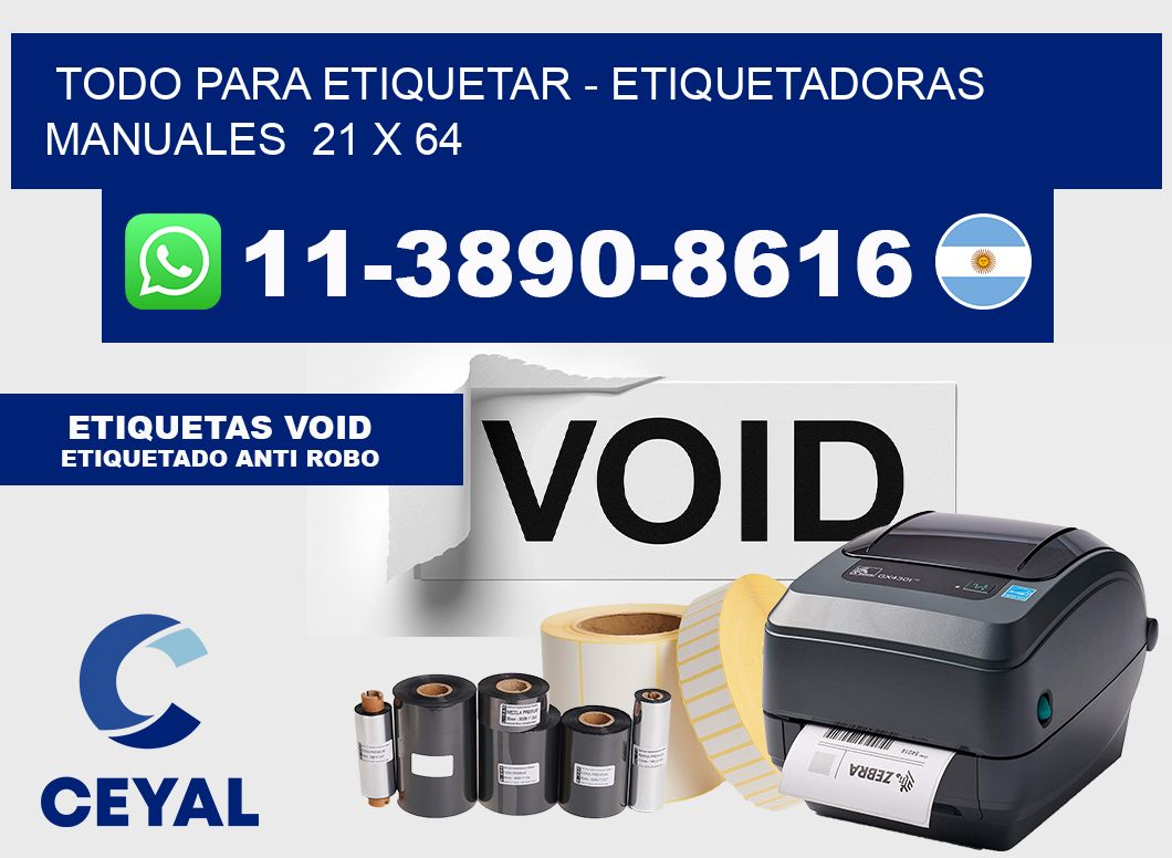 todo para etiquetar - Etiquetadoras Manuales  21 x 64