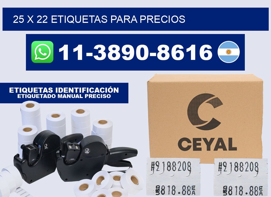 25 x 22 etiquetas para precios