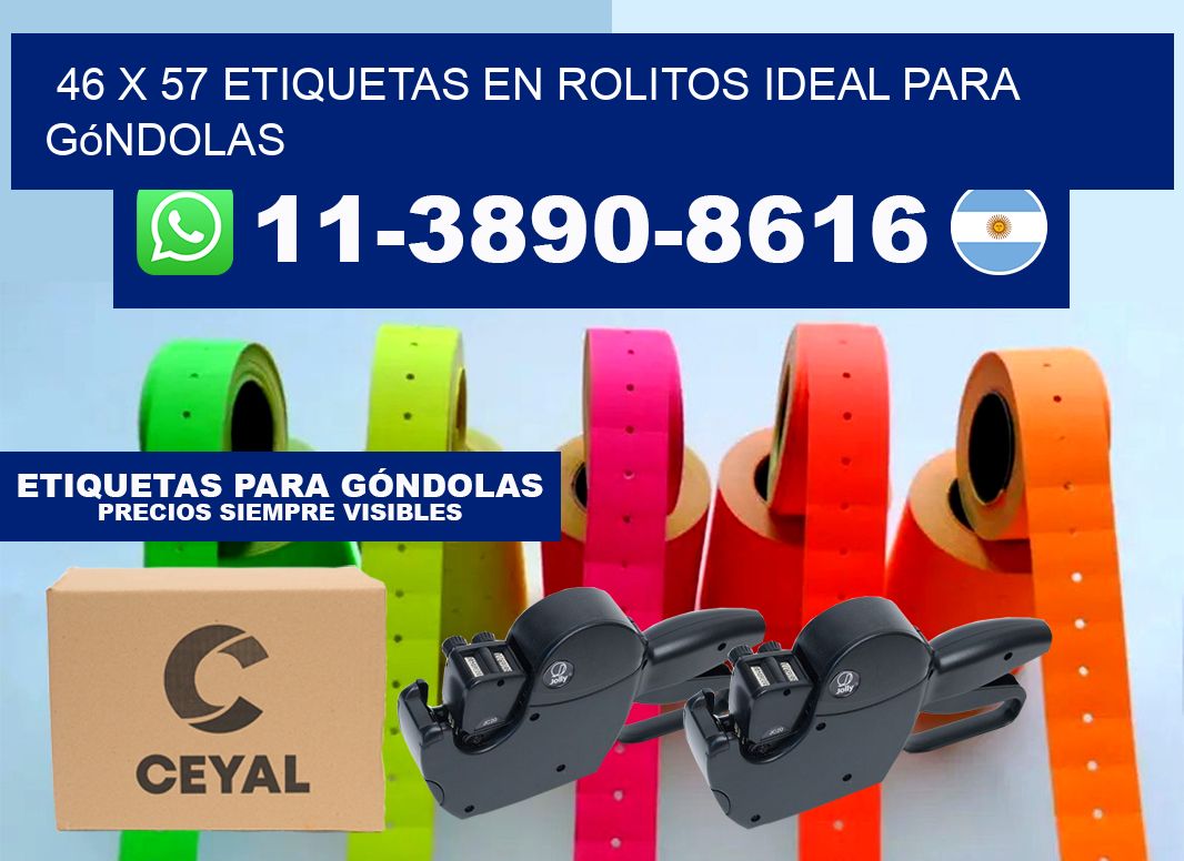 46 x 57 etiquetas en rolitos ideal para góndolas