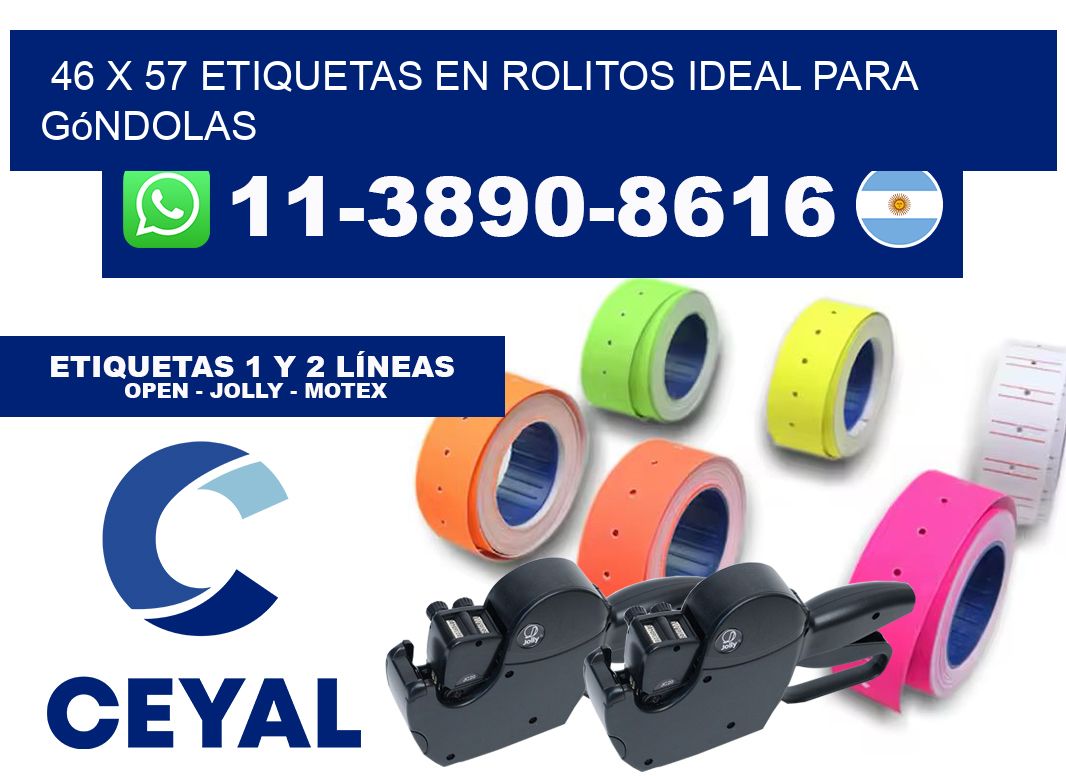 46 x 57 etiquetas en rolitos ideal para góndolas