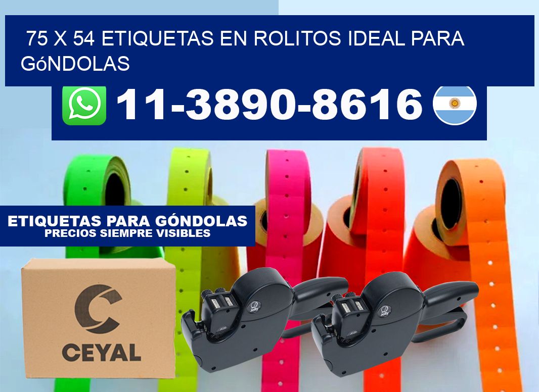 75 x 54 etiquetas en rolitos ideal para góndolas