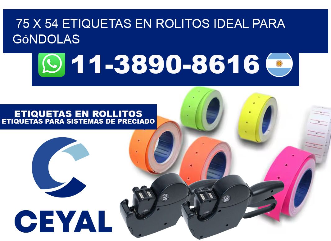 75 x 54 etiquetas en rolitos ideal para góndolas