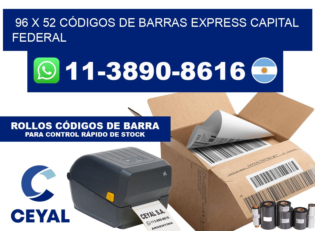 96 x 52 CÓDIGOS DE BARRAS EXPRESS CAPITAL FEDERAL