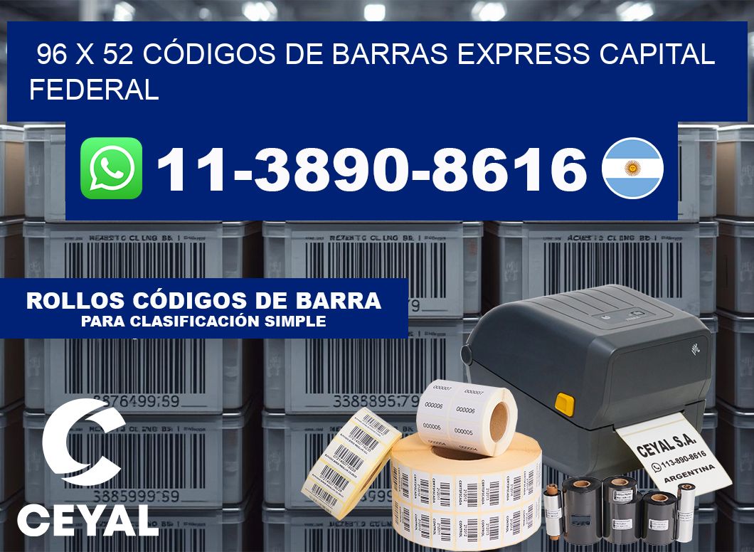 96 x 52 CÓDIGOS DE BARRAS EXPRESS CAPITAL FEDERAL