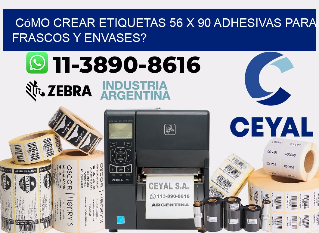 Cómo crear etiquetas 56 x 90 adhesivas para frascos y envases?