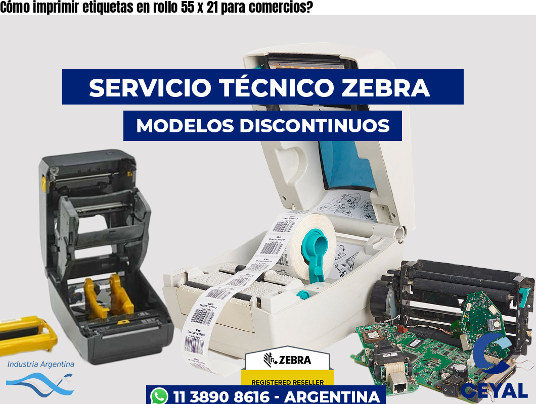 Cómo imprimir etiquetas en rollo 55 x 21 para comercios?