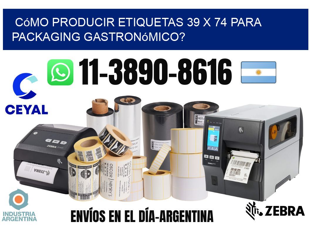 Cómo producir etiquetas 39 x 74 para packaging gastronómico?
