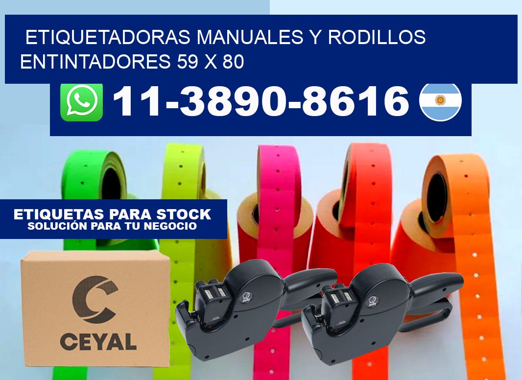 Etiquetadoras manuales y rodillos entintadores 59 x 80
