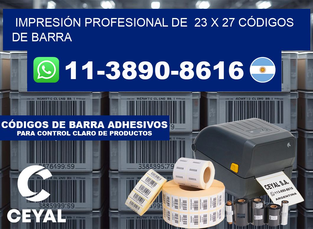 IMPRESIÓN PROFESIONAL DE  23 x 27 CÓDIGOS DE BARRA
