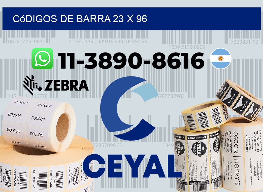 códigos de barra 23 x 96