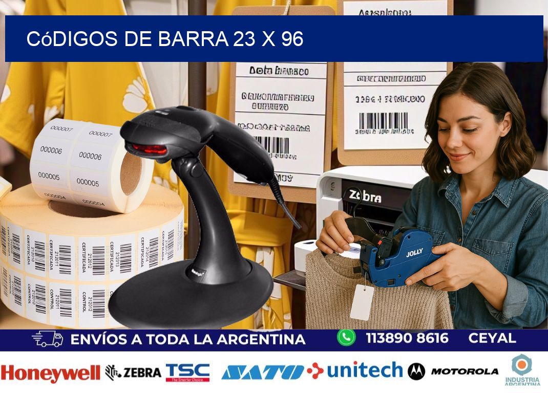 códigos de barra 23 x 96