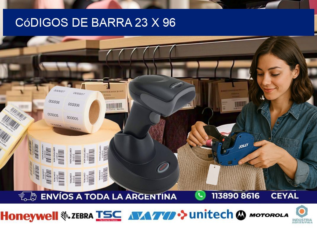códigos de barra 23 x 96