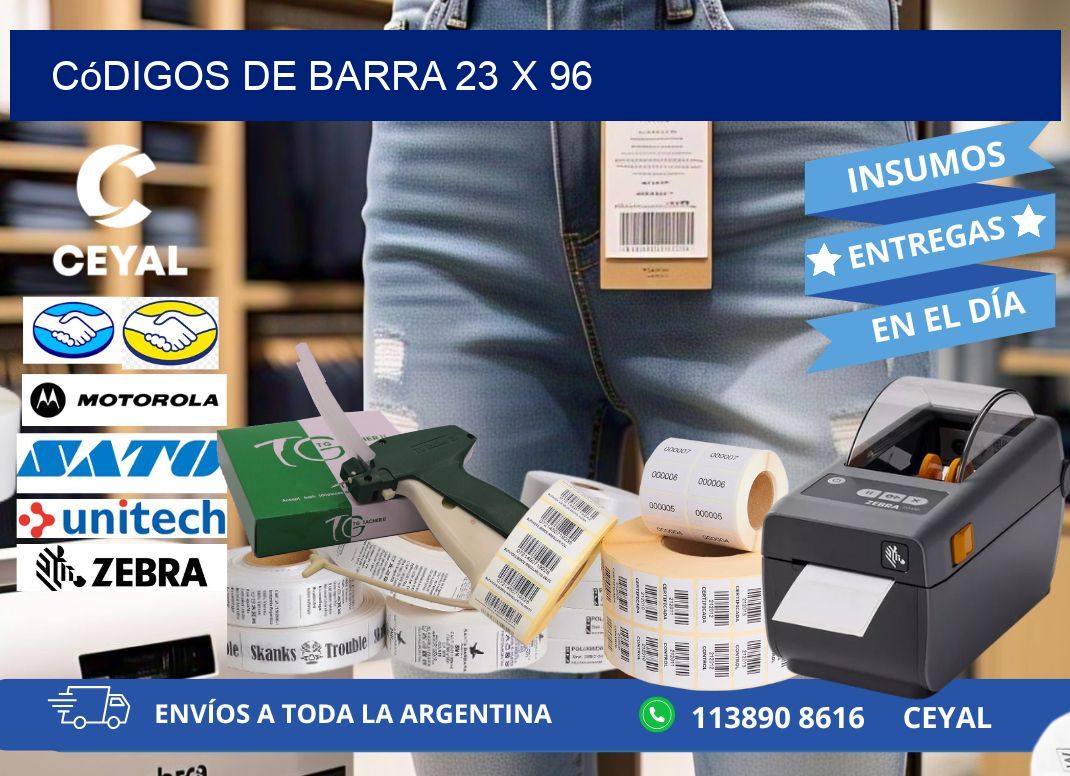 códigos de barra 23 x 96