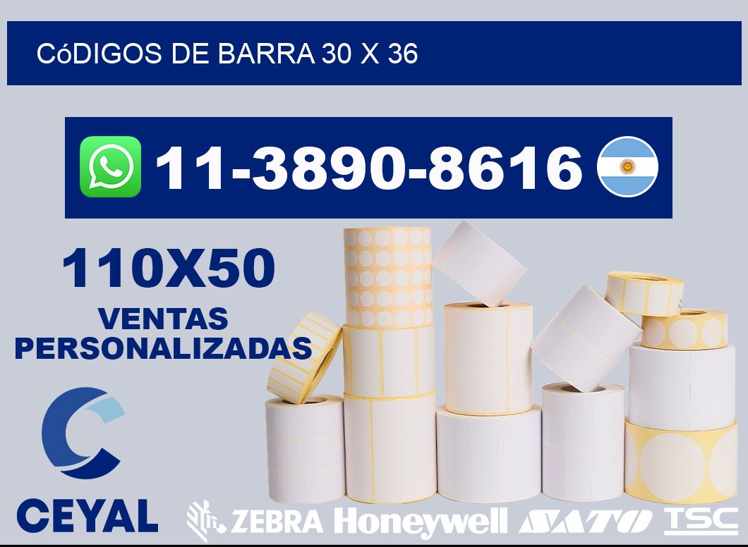 códigos de barra 30 x 36