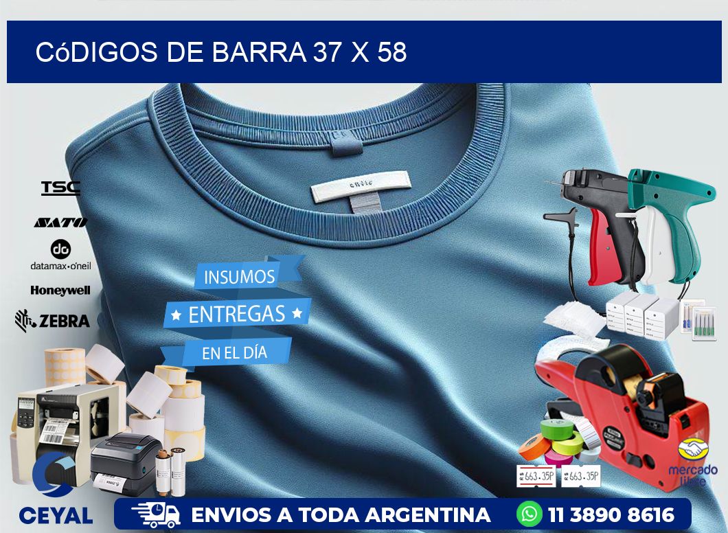 códigos de barra 37 x 58