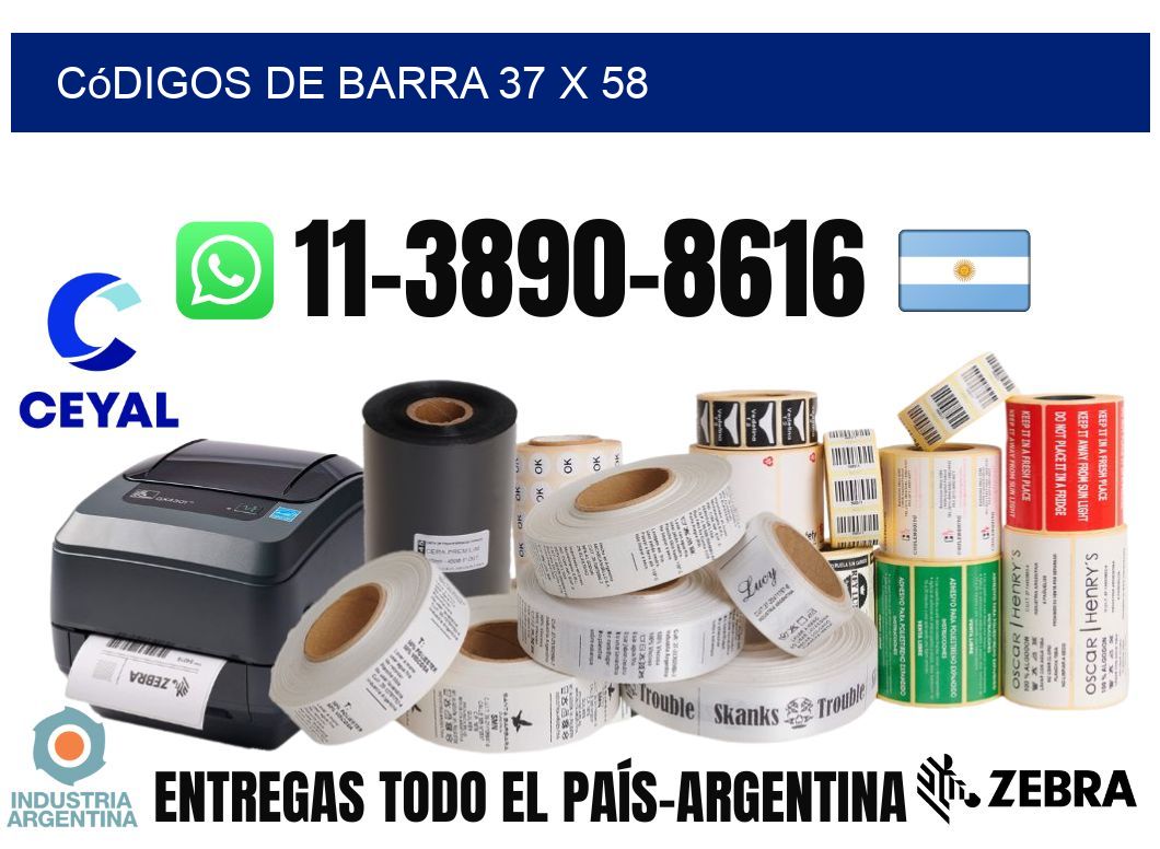 códigos de barra 37 x 58