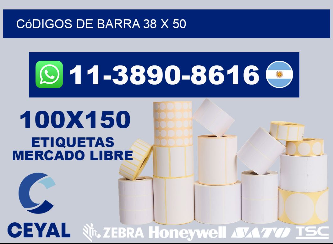 códigos de barra 38 x 50