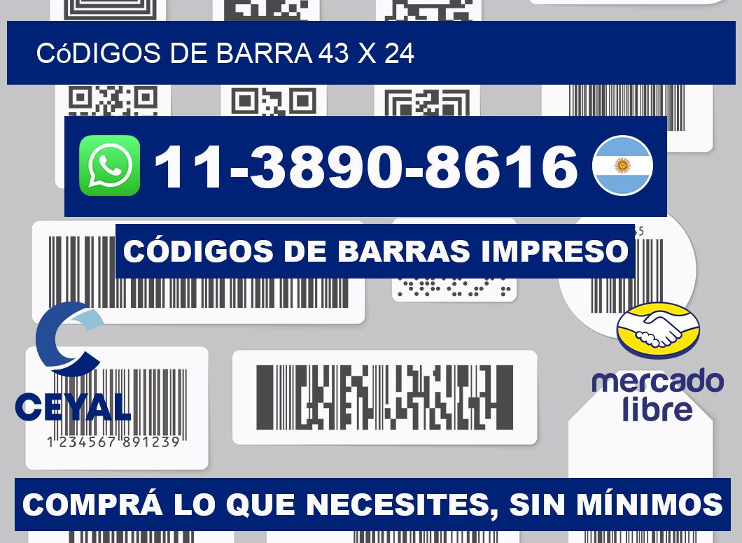 códigos de barra 43 x 24