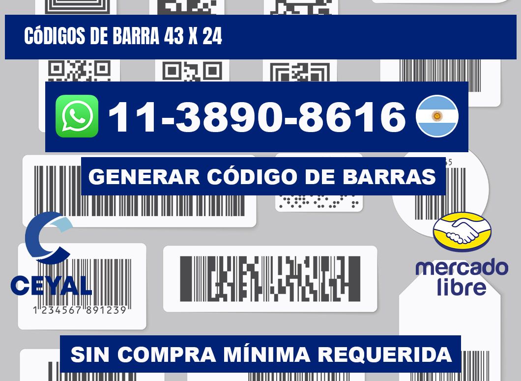 códigos de barra 43 x 24
