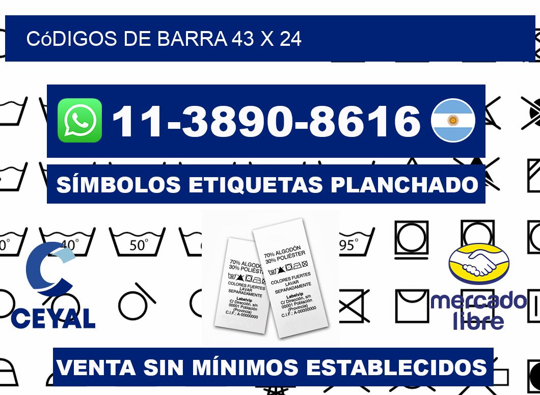 códigos de barra 43 x 24