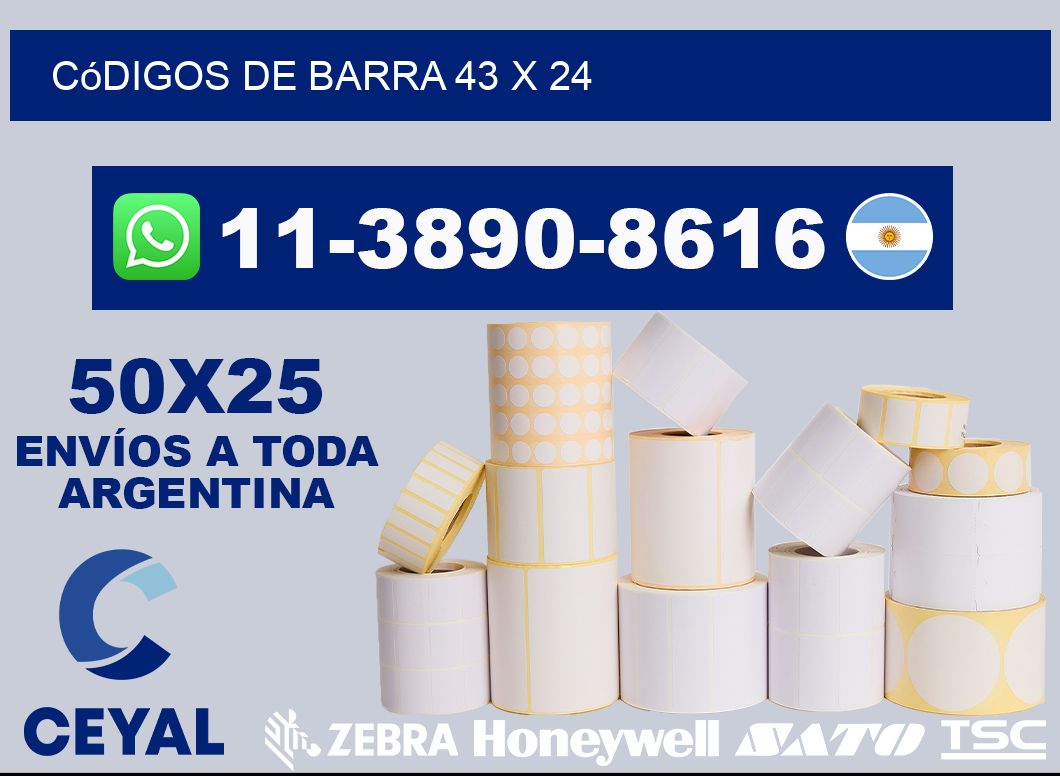 códigos de barra 43 x 24