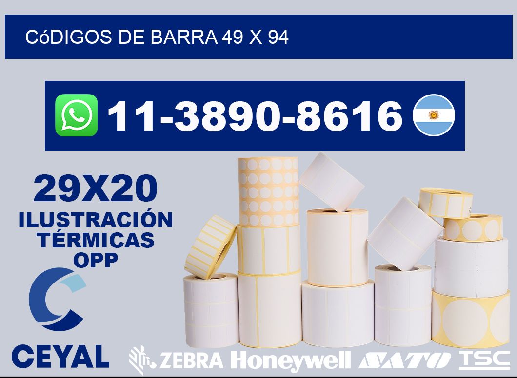 códigos de barra 49 x 94