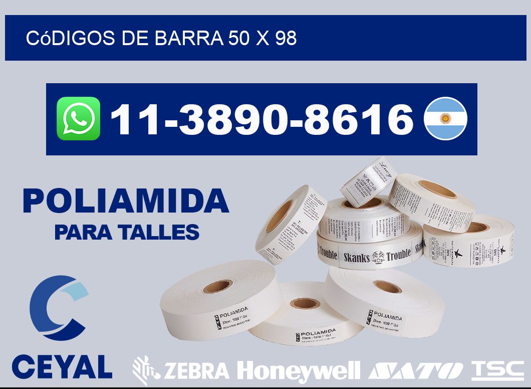 códigos de barra 50 x 98