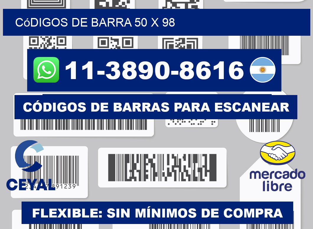 códigos de barra 50 x 98