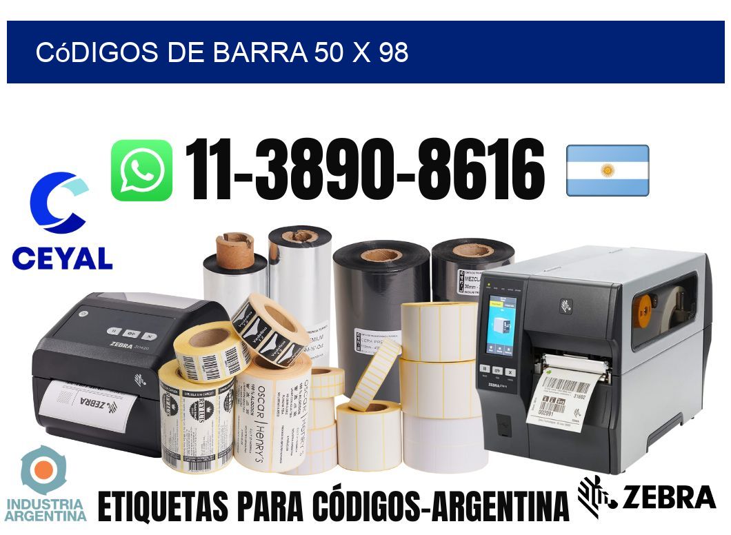 códigos de barra 50 x 98