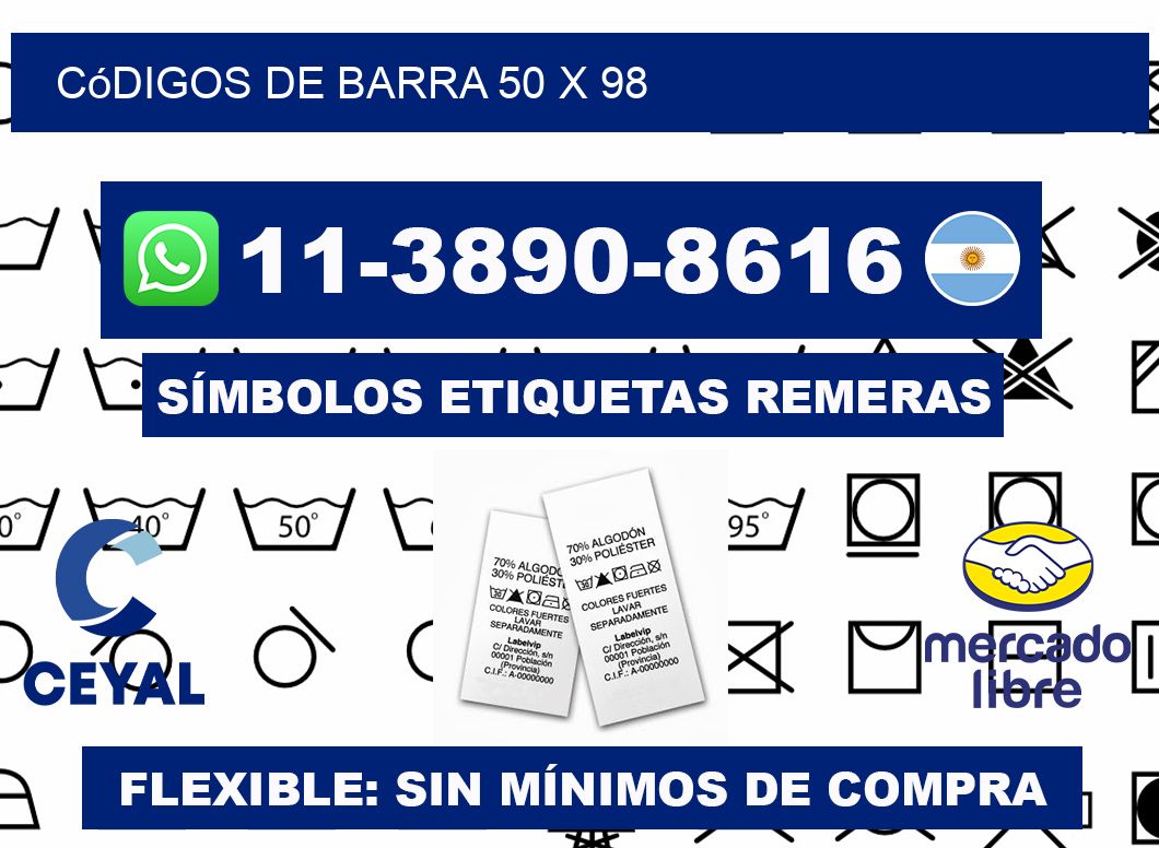 códigos de barra 50 x 98