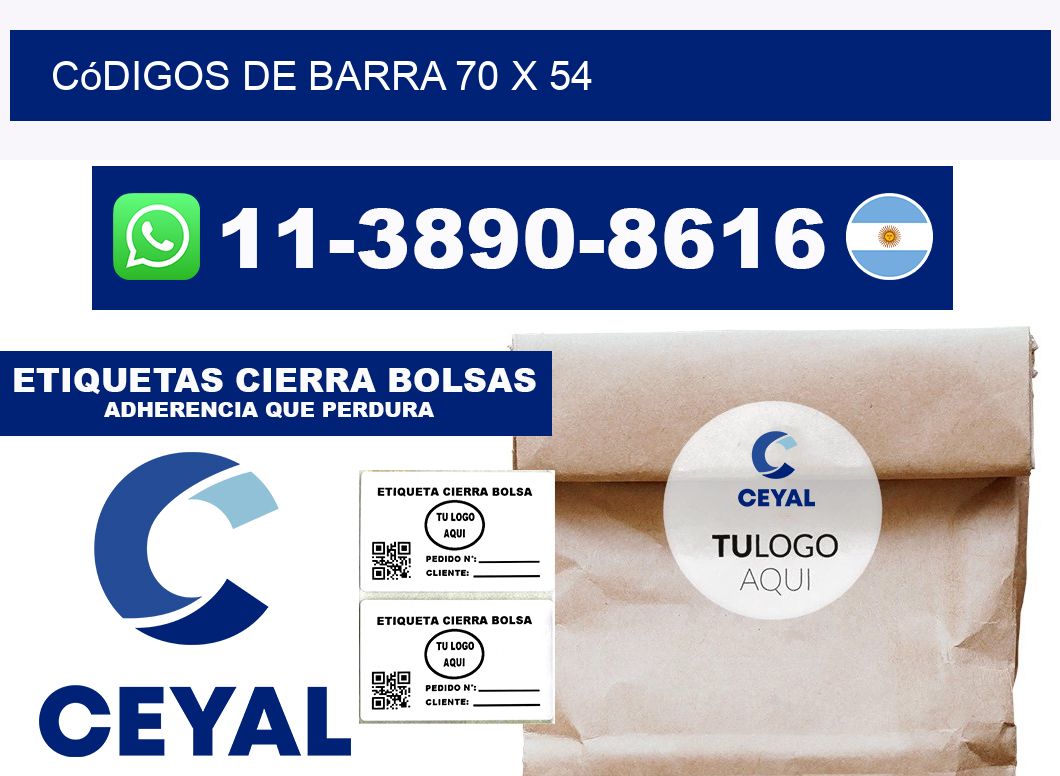 códigos de barra 70 x 54
