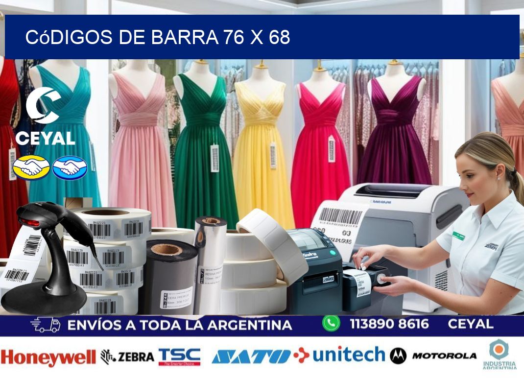 códigos de barra 76 x 68