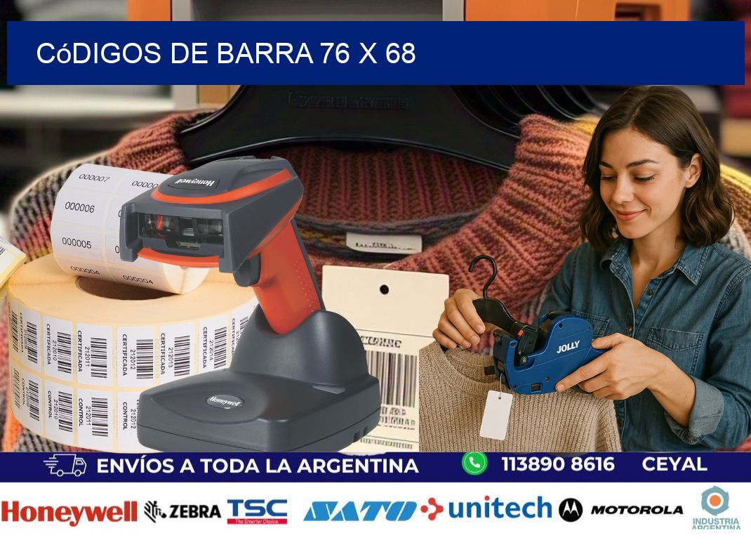 códigos de barra 76 x 68