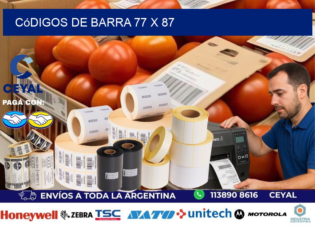 códigos de barra 77 x 87