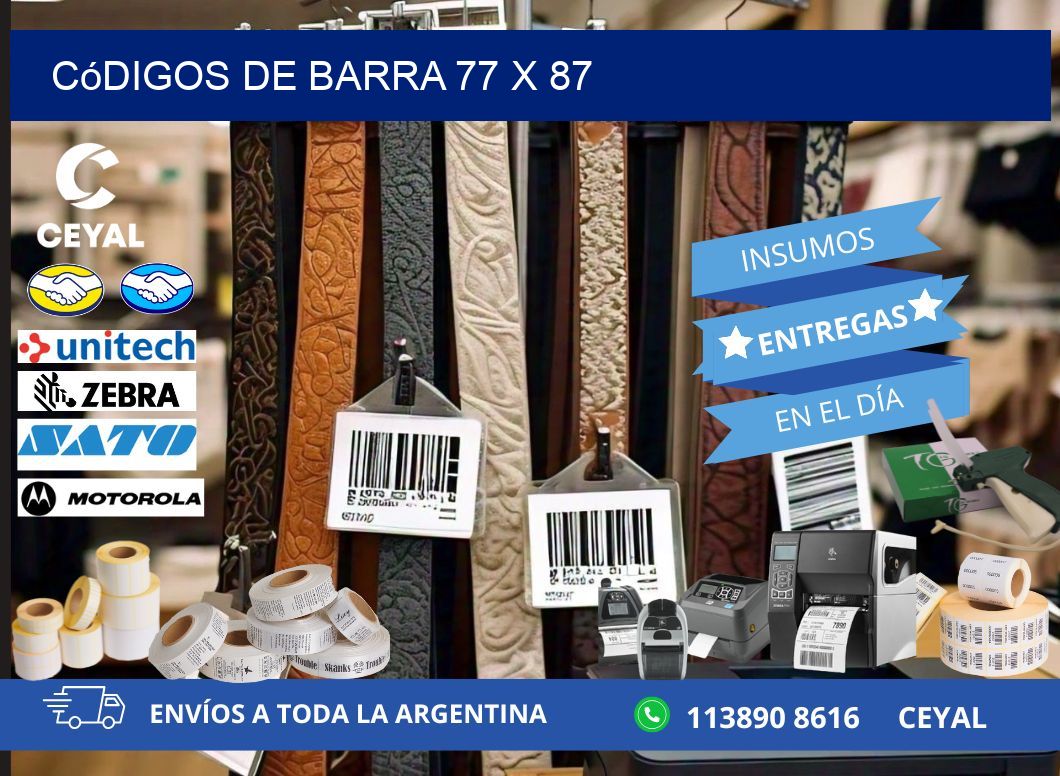 códigos de barra 77 x 87