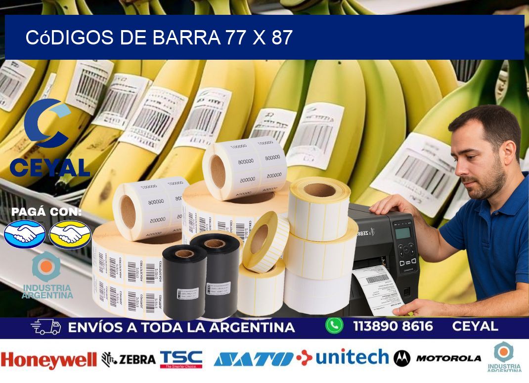 códigos de barra 77 x 87