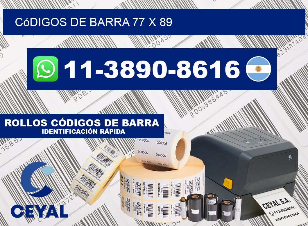 códigos de barra 77 x 89