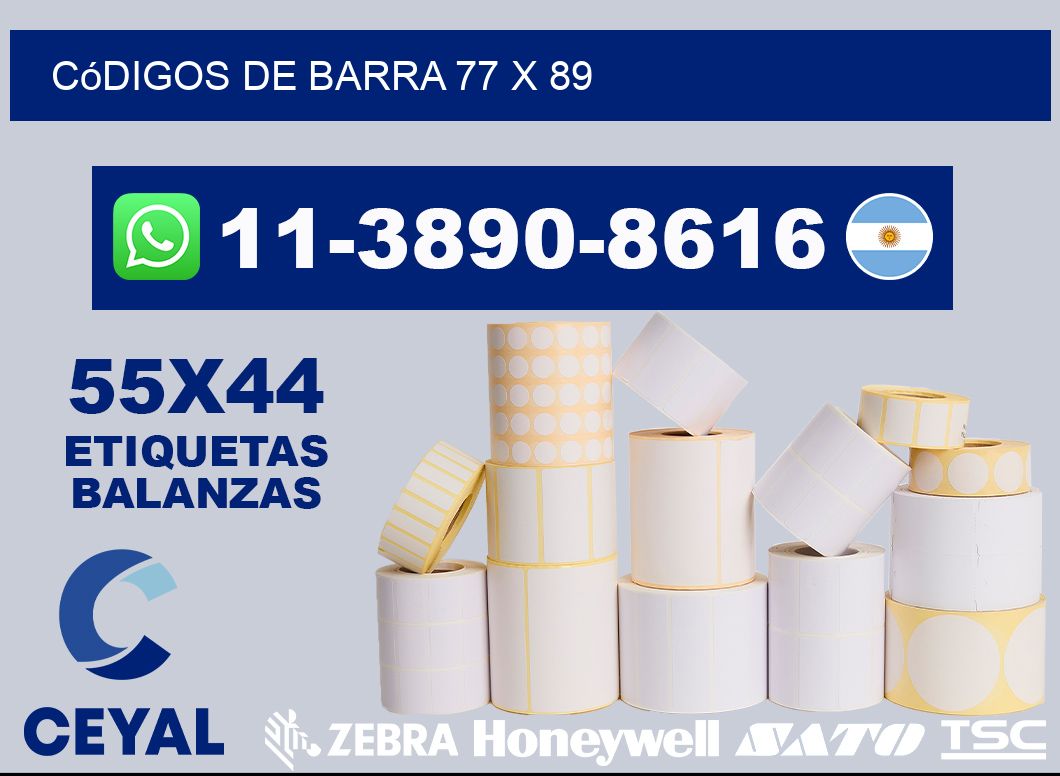 códigos de barra 77 x 89