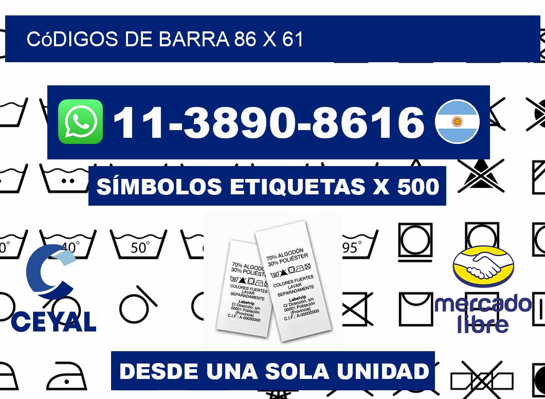 códigos de barra 86 x 61