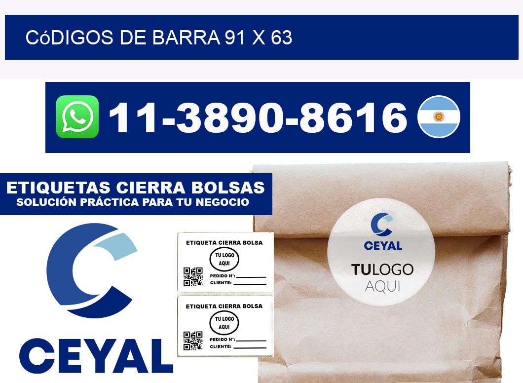 códigos de barra 91 x 63