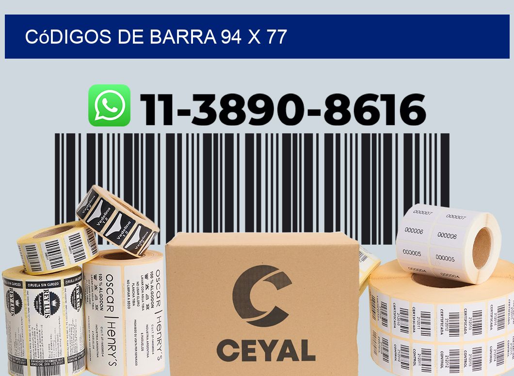 códigos de barra 94 x 77