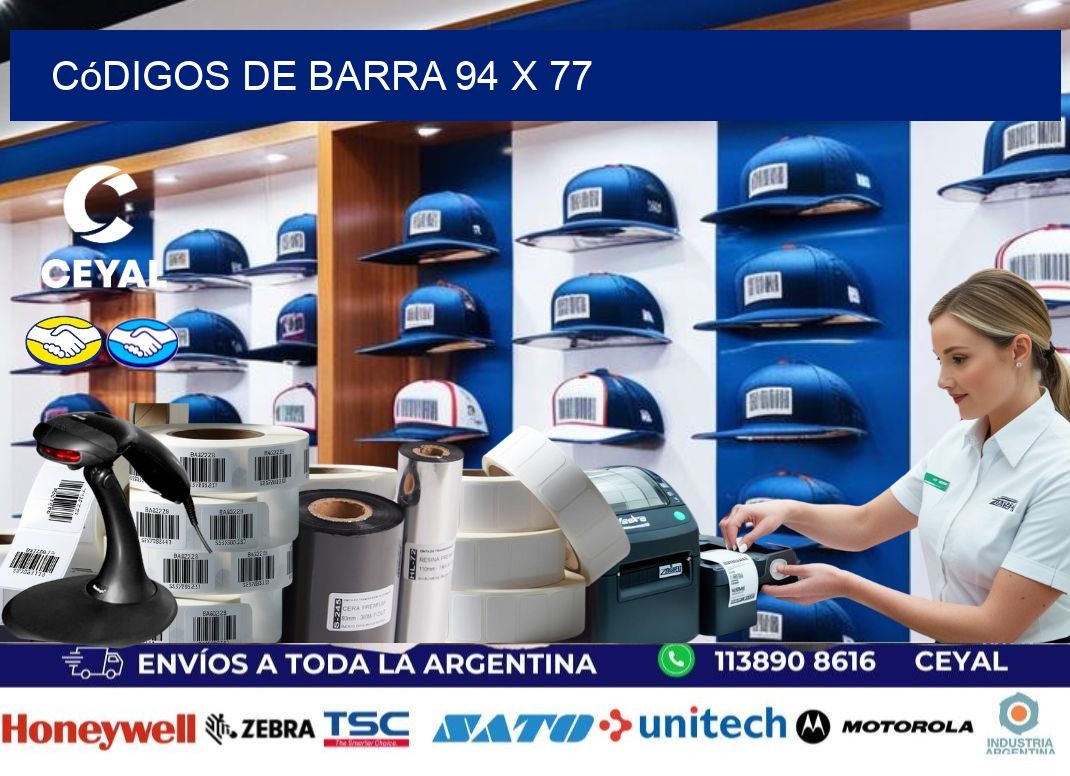 códigos de barra 94 x 77