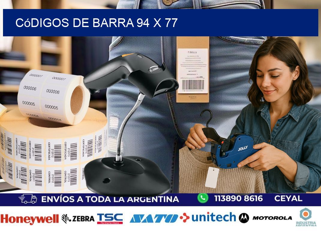 códigos de barra 94 x 77