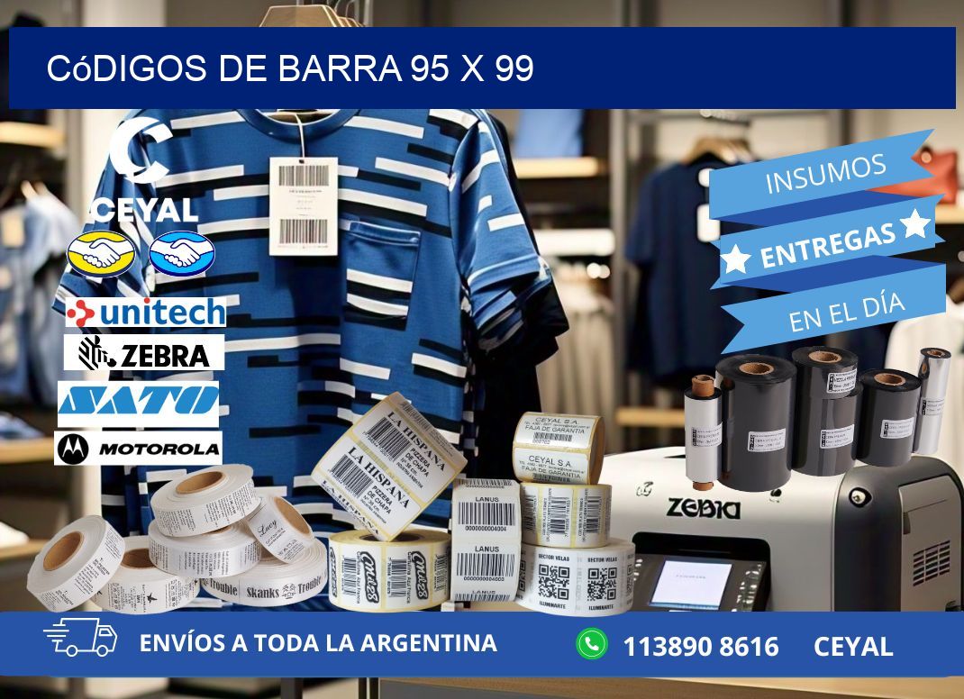 códigos de barra 95 x 99
