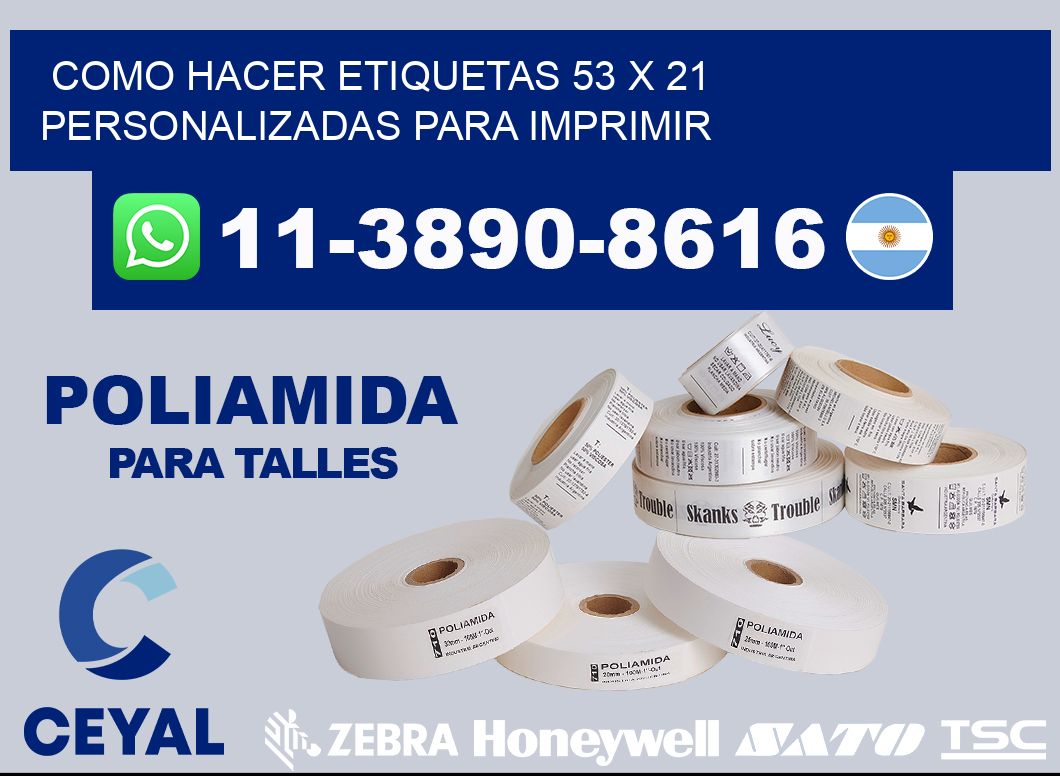 como hacer etiquetas 53 x 21 personalizadas para imprimir