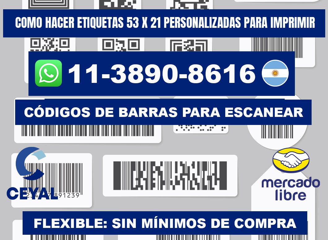 como hacer etiquetas 53 x 21 personalizadas para imprimir