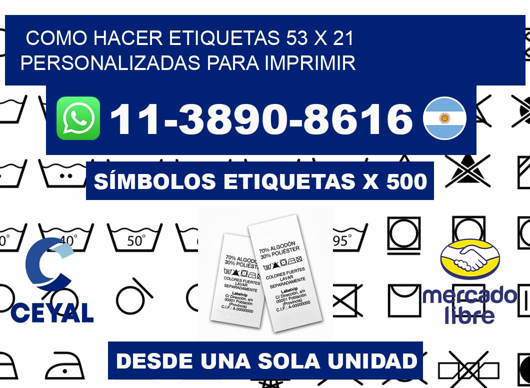 como hacer etiquetas 53 x 21 personalizadas para imprimir