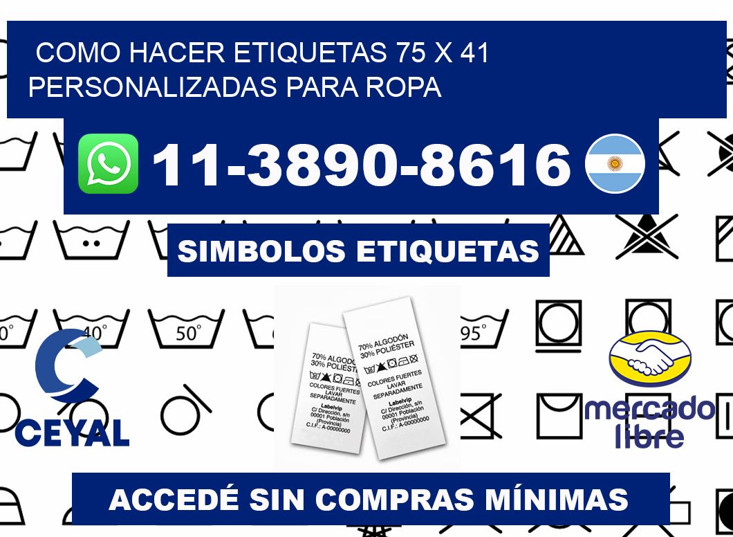 como hacer etiquetas 75 x 41 personalizadas para ropa